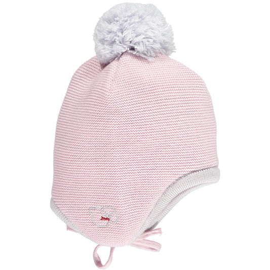 Merino Baby Pom Pom Hat - Petal Pink