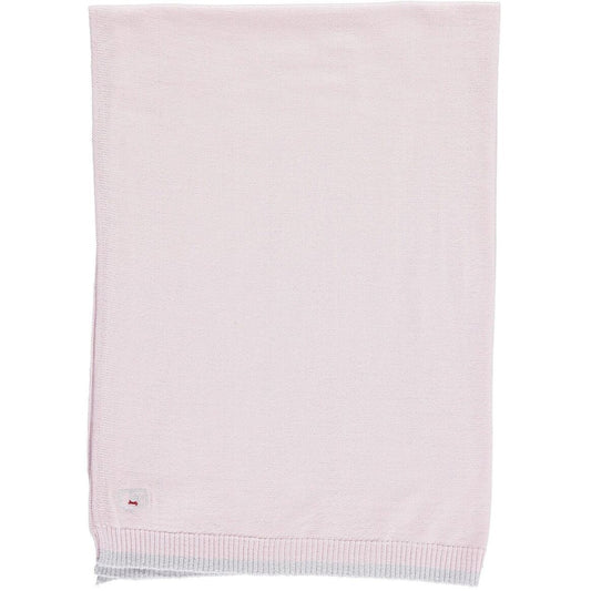 Extra-fine Merino Knitted Baby Blanket- Petal Pink