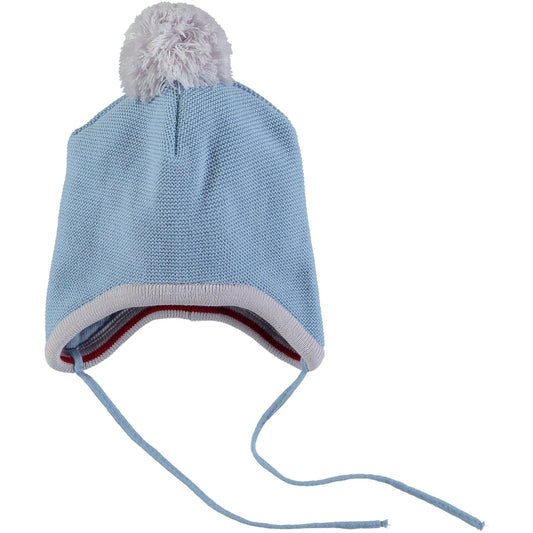 Merino Baby Pom Pom Hat - Beau Blue